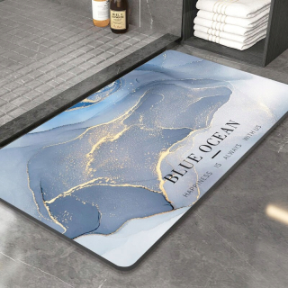 Štýl č. 12 50x80cm Suede Bath Mat bol premytý
