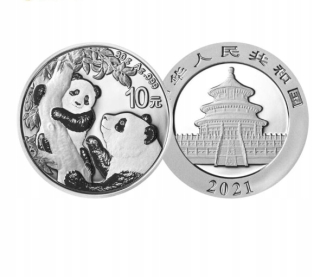 Štýl č. 2021 Čína 30g 1oz ag.lver Panda Silver M