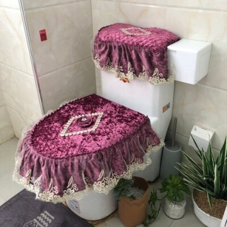 WC doska - Štýl č. 4 3 PCS LACE TRUBICKÝ KRYT PRE SED
