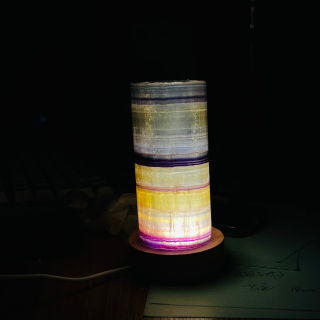 Štýl č. 6 Prírodná dúhová fluoritová lampa dekor