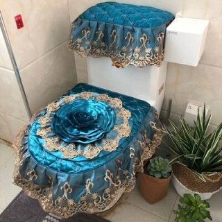 WC doska - Štýl č. 7 3 PCS LACE TRAKNÉ KRYT NA SED