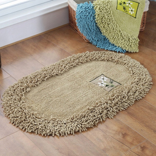 Oval-khaki štýl asi 60x90 cm rovný koberec sa putuje