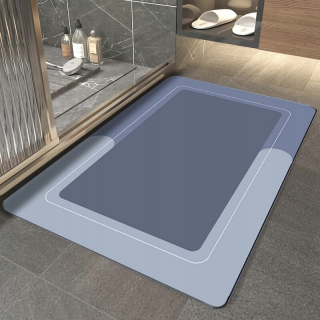 Štýl obdĺžnikových modrých kobercov 60 cmx90 cm