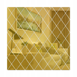 Štýl 100 x 100 cm 58ks Gold 3D Mirror Sticker