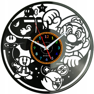 Hodiny - Super Mario Nástenné hodiny vinylové platne