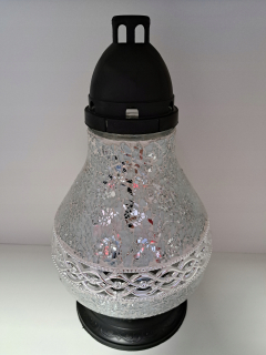 Veľká vitrážová karafová sviečka 35 cm SM-9K