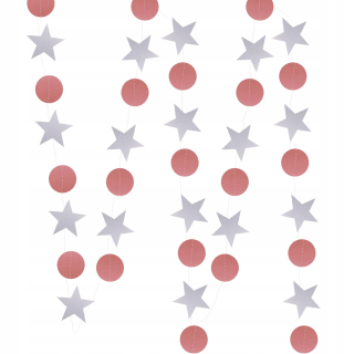 Sladká Party Girland Banner hviezda Circle Dot