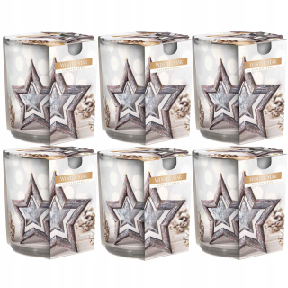 Sviečka parafínu Winter Star Bispol 6 ks.