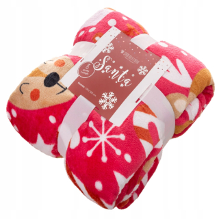 Prikrývka na posteľ - Prikrývka pod ihlou a závitmi polyester 200 x 150 cm biela, odtiene červenej, viacstorivo