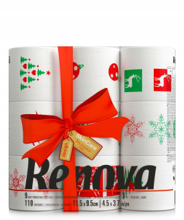Toaletný papier - Vianočný toaletný papier Renova 9 ks