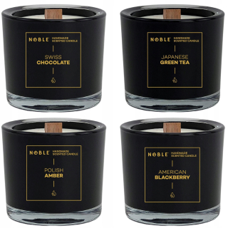 Stiptová sviečka sójová sviečka Noble 4x220ml Noble 4 ks.
