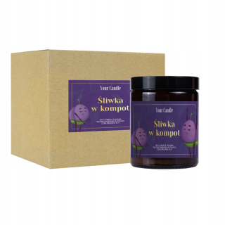Scéna Sviečka Sviečka Sviečka Sviečka s slivkou s kompotom 180 ml - vaša sviečka