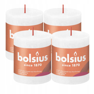 Tradičné sviečky Paraffin Frosty White Bolsius 4 ks.
