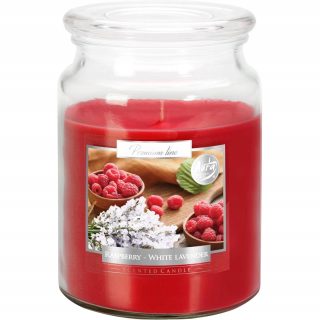 Tradičné sviečky Paraffin Raspberry - biely levanduľový bispol 1 ks.