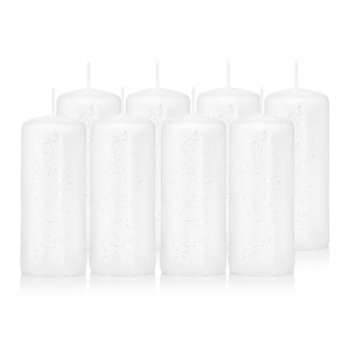 Dekoratívne parafínové candle bez malých 8 ks.