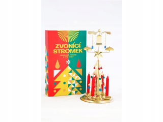 Svietník na stôl - Candrelabon Candlestick vianočný dom 30 cm