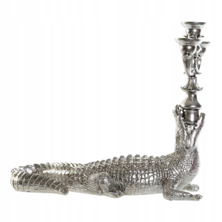 DKD Candlestick Home Decor Resin Krokodíl (52 x 21
