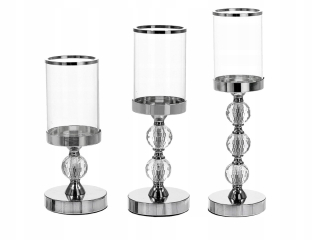 Svietník na stôl - Držiak sviečok Juliette set 42 cm 3 sviečky