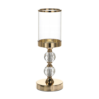 Lampáš, svietník - Luster Glamour Lucerny Chrome gold crystal
