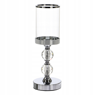 Lampáš, svietník - Glamour Header Silver Lantern Elegantný 2 Bullets