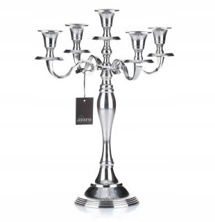 Svietník na stôl - Svietnik CandleStick Alu 37,5 cm 5 sviečok