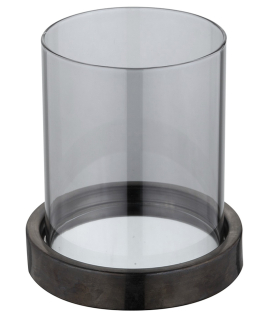 Lampáš, svietník - Sklenený luster Lantern Lampy antracit Ø12x14 cm