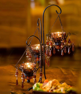 Svietník na stôl - Sviečku Tealight Jack's Candlestick 40 cm 3 sviečky