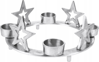 Lampáš, svietník - Svietnik Metal Silver 25 cm