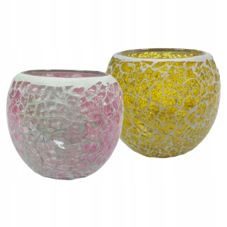 Svietník na stôl - Mozaická sviečka ako v popise