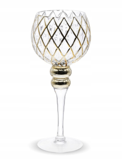 Lampáš, svietník - Sklenený svietnik W204C Kielic Lantern darček