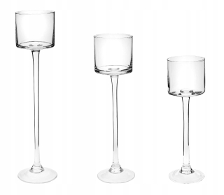 Svietník na stôl - Sviečka Ciciop Glass Set 40 cm 3 sviečky