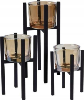Svietník na stôl - Kandidátor Koopman set 26 cm 3 sviečky