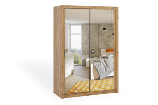 Posuvná šatníka so zrkadlom 150 Bono Oak Artisan