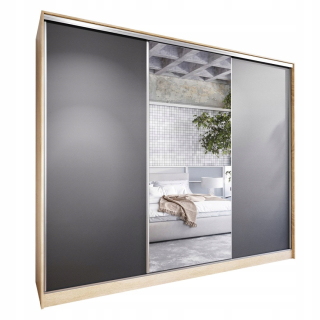 Posuvná šatníka s Corinou 270 Sonoma / Charm Mirror