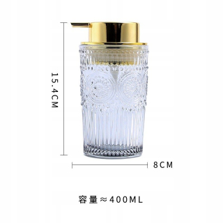 Dávkovač mydla - Gray-L 300 ml 400 ml sklenené mydlo DispenSer kúpeľňa