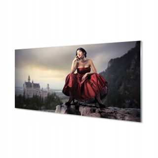 Obrázok akrylové sklo ženy Mountains Dress 140x70 cm