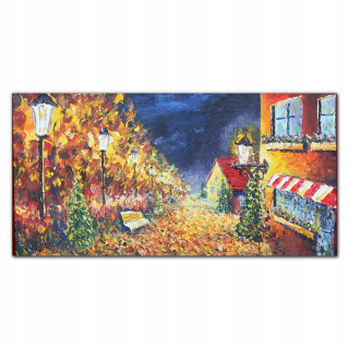 Glass Picture City Park Stromy Jeseň 140x70 cm