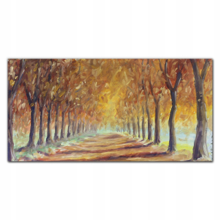 Glass Picture Park Tree Park Autumn Nature 140x70