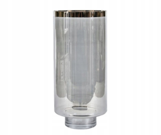 Lampáš, svietník - Sklenená lampáš Popiel / Platinum s Golden chvastať