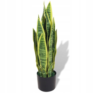 Umelé sansewieria s kvetináčmi, 65 cm, zelená