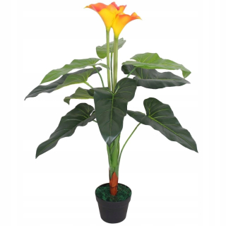 Umelá kala s hrncom, 85 cm, červeno-žltá V