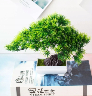 Umelý bonsai zelený strom darček