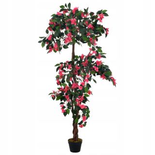 Umelý rododendron s kvetináč, ružová, 165 cm