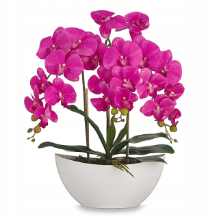 Umelými kvetmi orchideí silikón pot