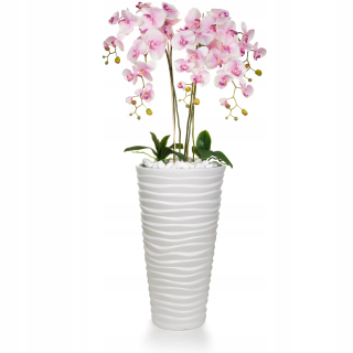 Umelé orchidey ruže kvety high pot 120cm