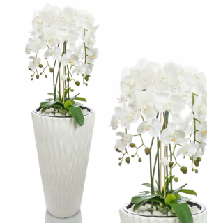 Umelá orchidea vo vysokom črepníkových kvetín 120cm