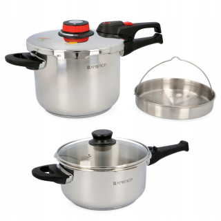 Tlakový hrniec - REPRODUKTORY AMBÍCIE OPTIMO Indukčné 6L + 4L set
