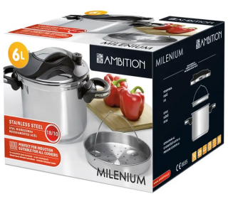 Tlakový hrniec - REPRODUKTORY AMBITION MILLENIUM 31009 6L SILVER