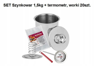 Hrniec na šunku - Hook 1,5 kg + teplomer + sáčky 20ks. Biologický