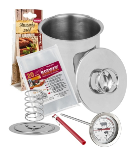 Hrniec na šunku - Háčik 3 kg + teplomer vriec Byliny 20ks Biowin